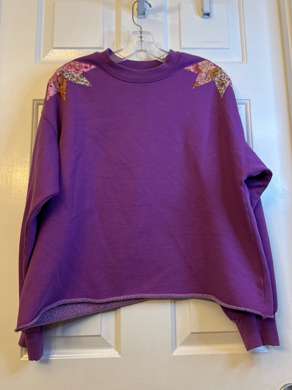 Xirena Estella Wisteria Sweatshirt Boho Quilt Star Floral Patchwork Womens Small - Picture 2 of 9